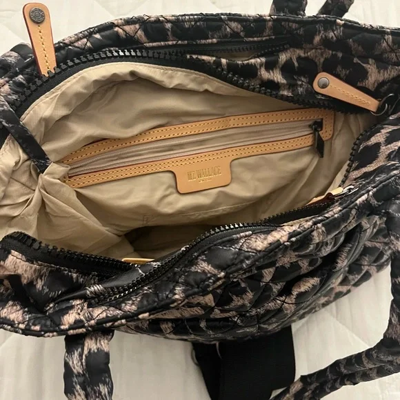 MZ Wallace Black and Tan Textured Tote - Picture 9 of 10